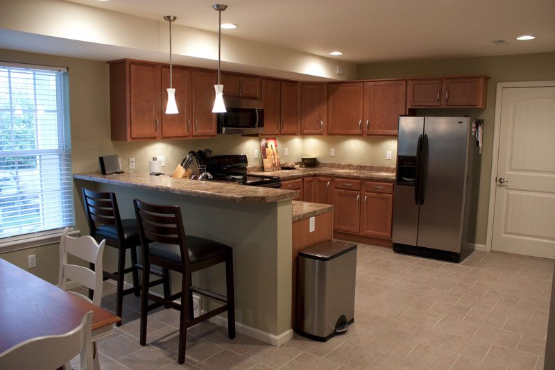 Gourmet kitchen with stainless appliances